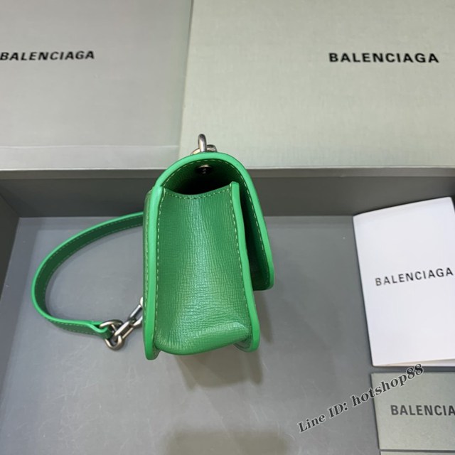 Balenciaga專櫃爆款小號牙籤紋綠肩背包 巴黎世家新款Gossip bag斜挎包 fyj1314